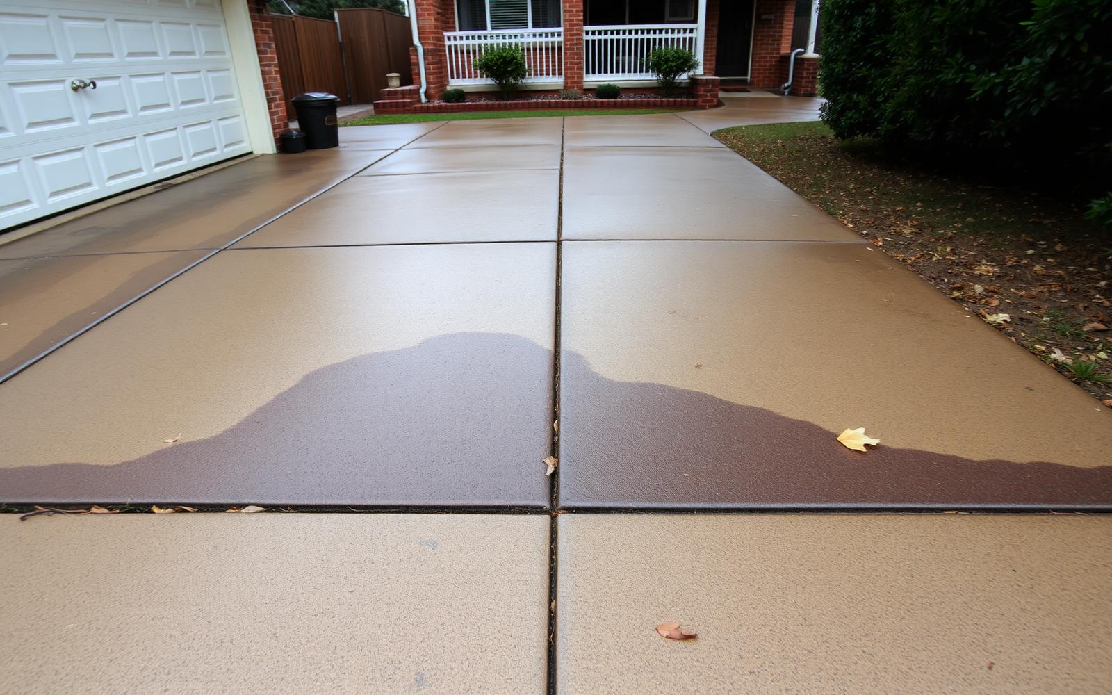 Property driveway before maintenance